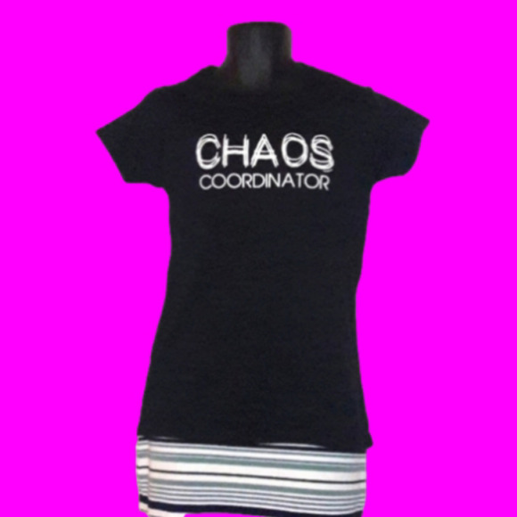 Gildan 'Chaos Coordinator' Black T-shirt, L - Picture 2 of 5